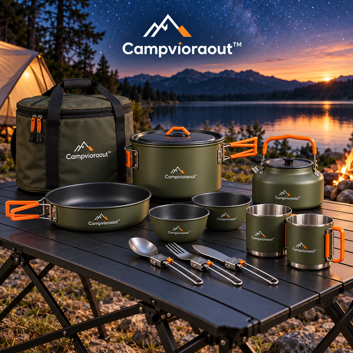 Campvioraout™ Camping Cookware Set