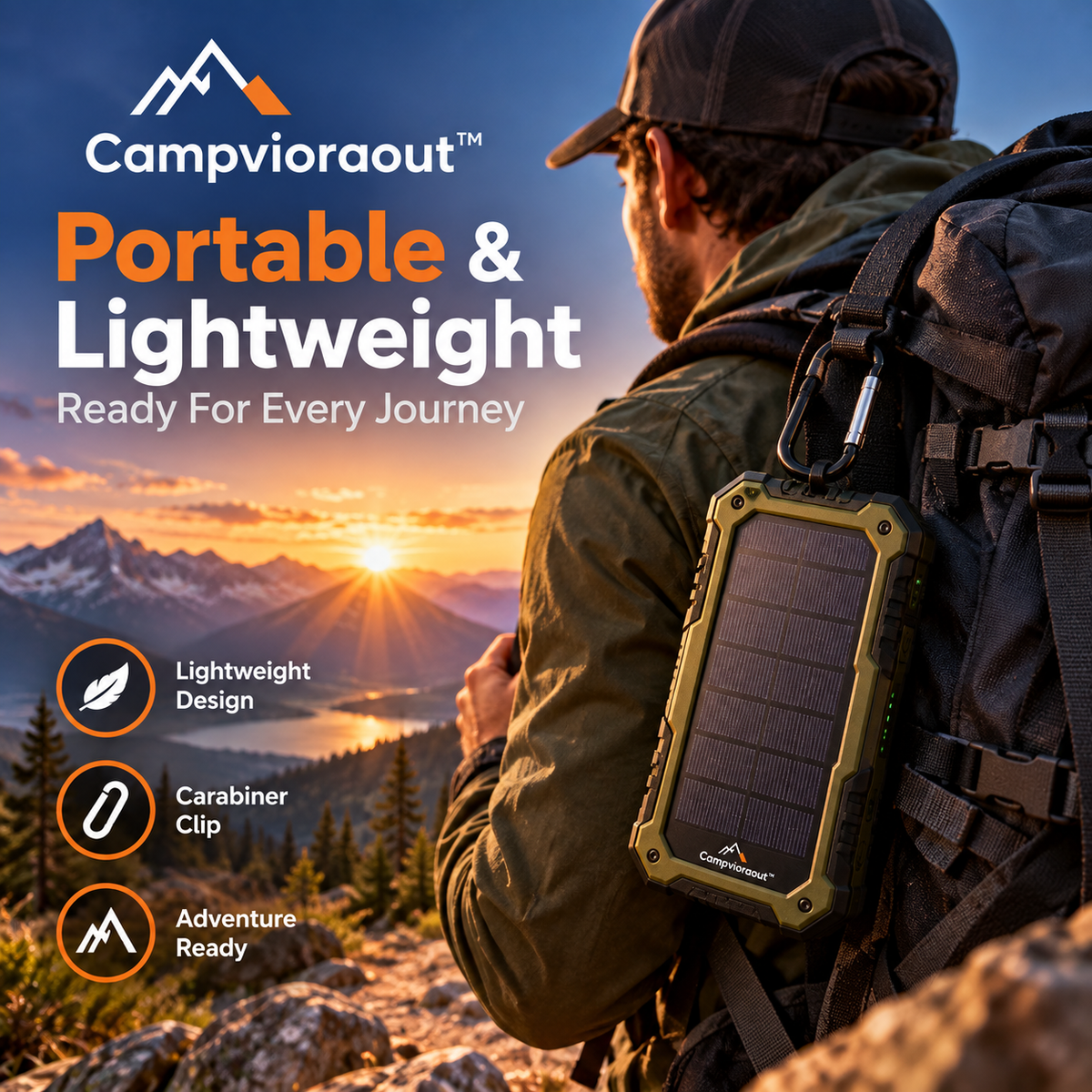 Campvioraout™ Solar Power Bank