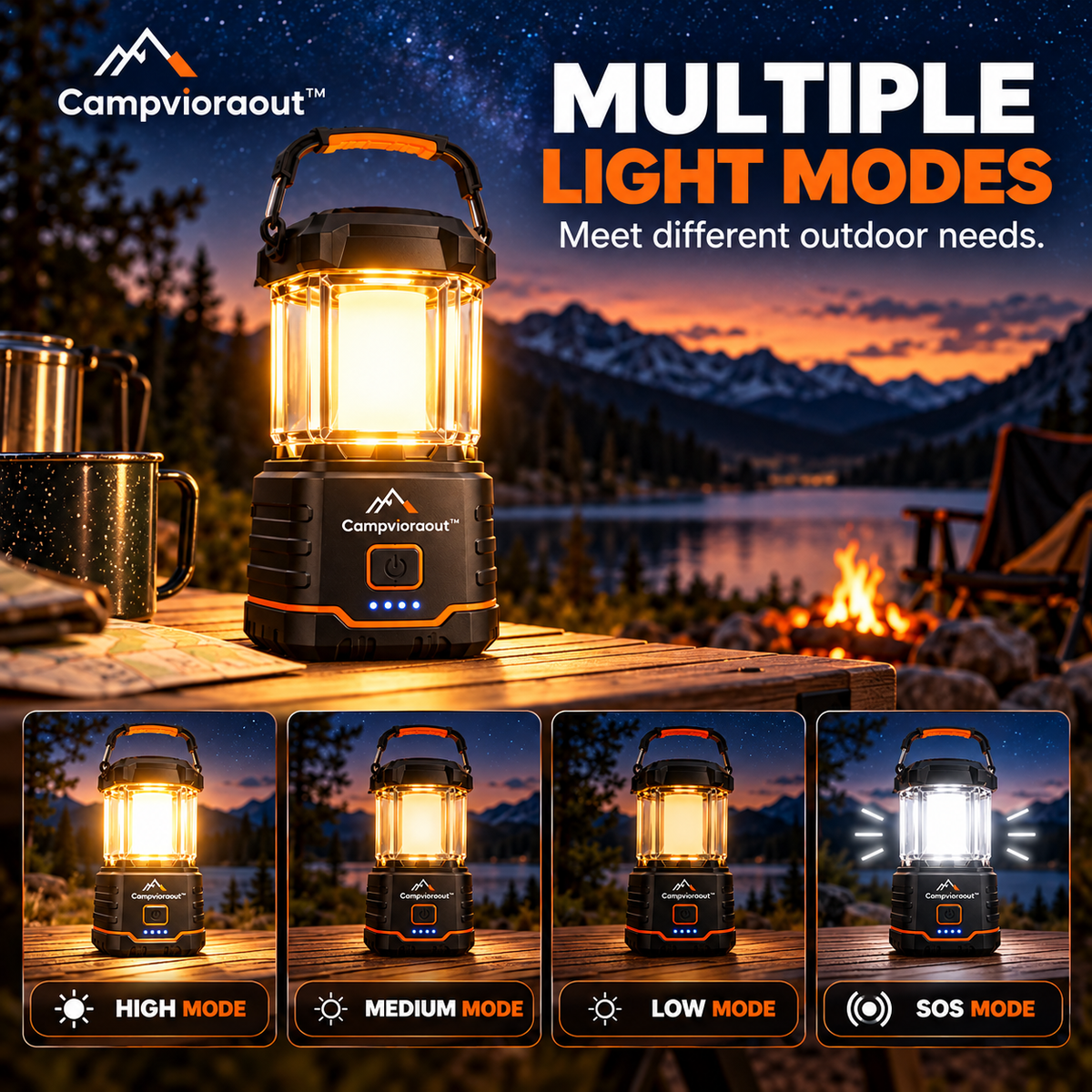 Campvioraout™ Rechargeable Camping Lantern