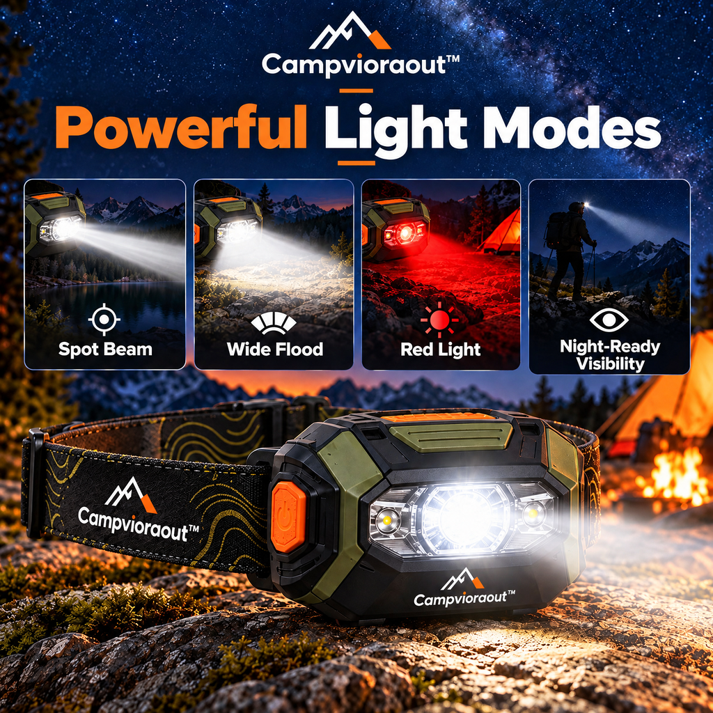 Campvioraout™ Rechargeable Camping Headlamp
