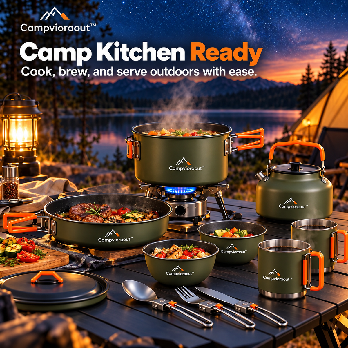 Campvioraout™ Camping Cookware Set