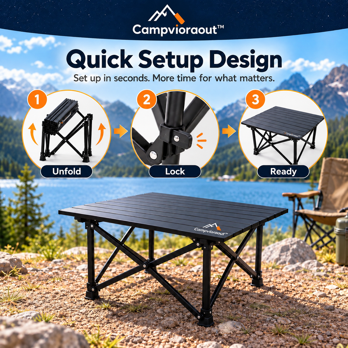 Campvioraout™ Portable Camping Table